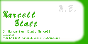 marcell blatt business card